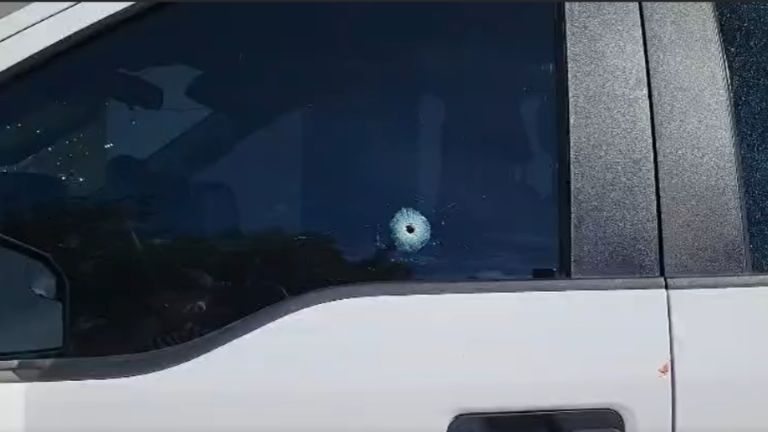 La unidad fue baleada 