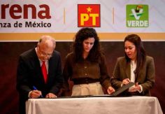 Foto ilustrativa de nota Tras semanas de polémica por Reforma Electoral, Morena, PT y PVEM firman alianza