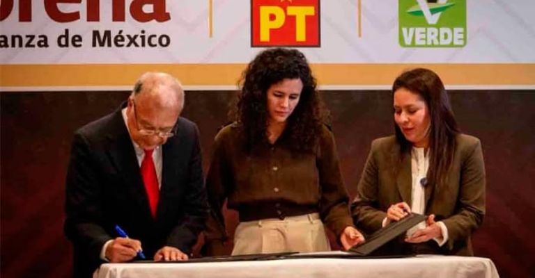 Tras semanas de polémica por ‘reforma electoral’, Morena, PT y PVEM firman alianza