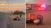 Foto ilustrativa de la nota titulada: Accidente vial en la salida norte de Ciudad Obregón deja un motociclista lesionado de gravedad