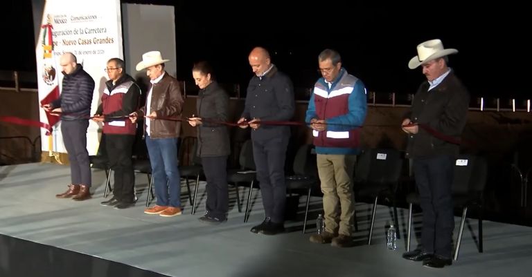Cortan el listón para inaugurar la carretera Bavispe–Nuevo Casas Grandes