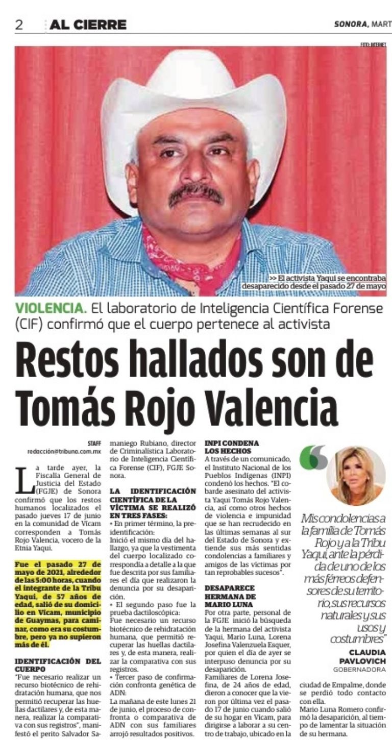 60 años, 60 historias: Violencia impacta a la etnia Yaqui