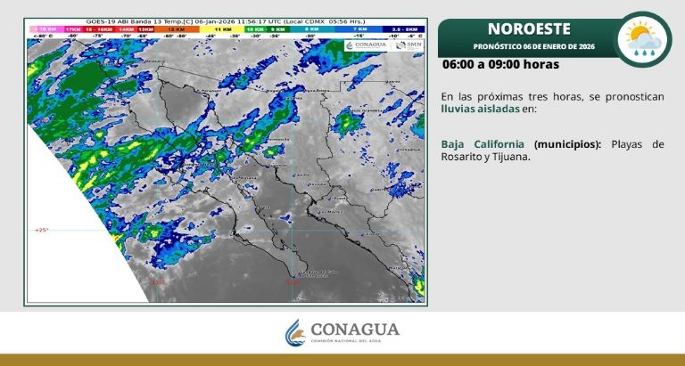 Advierten lluvias en México este martes. Foto: Conagua