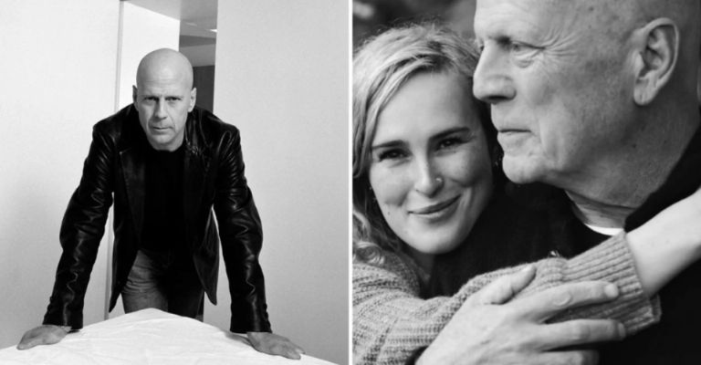 Bruce Willis junto a su esposa 