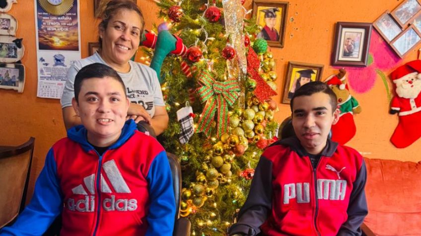 Karmina y sus dos hijos: una historia de amor que desafía el pronóstico médico; son apoyados por Manlio Fabio Beltrones