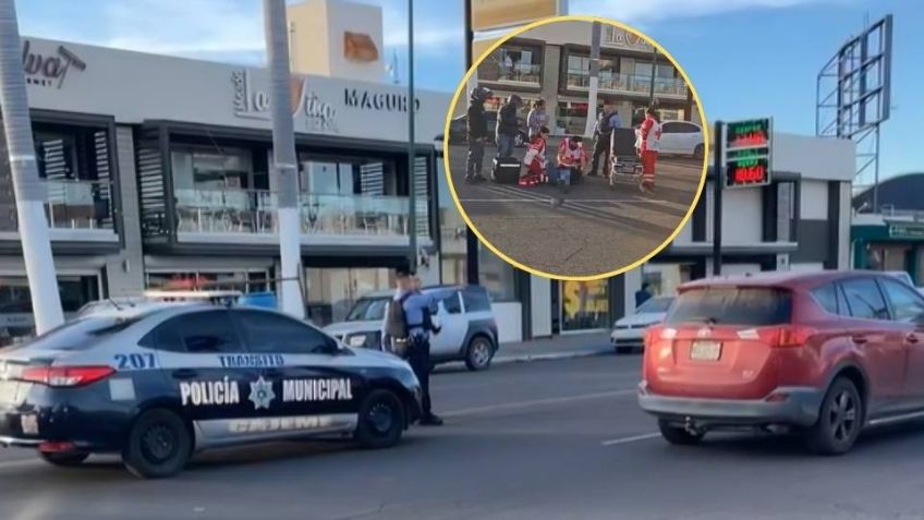 Arrollan a motociclista repartidor en calles del Centro de Ciudad Obregón; terminó hospitalizado