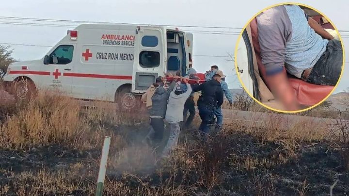 Dos hombres resultan lesionados debido a una quema clandestina de pastizal seco en Durango