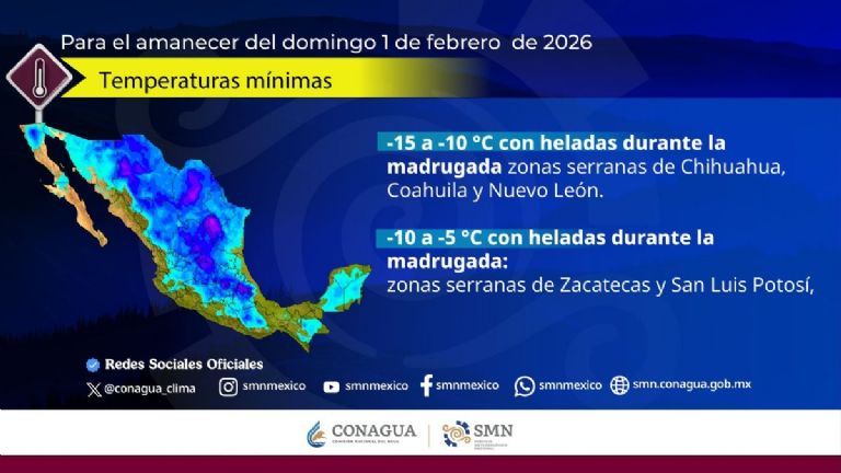 Así será el clima en México este domingo. Foto: Conagua