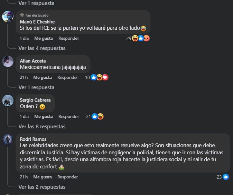 Usuarios critican a la famosa 