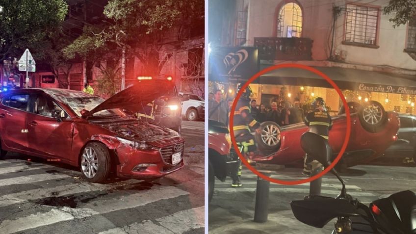 Código Rojo en CDMX: Choque termina en VOLCADURA en la Narvarte; autoridades se movilizan