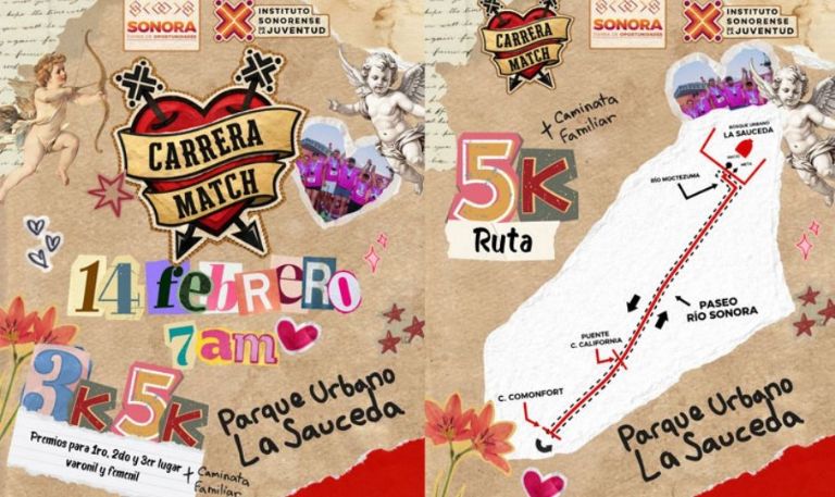 ¡A correr! Gobierno de Sonora invita a participar en la segunda edición de la Carrera Match