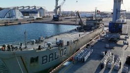 Foto que representa a Arriban a Cuba dos buques con ayuda humanitaria enviados por México: Más de 800 toneladas de víveres