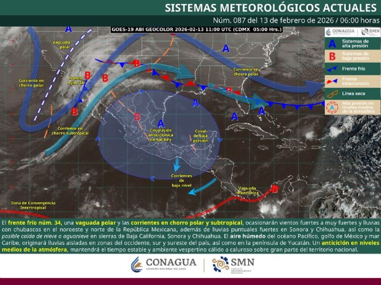 Así será el clima en México este viernes. Foto: Conagua