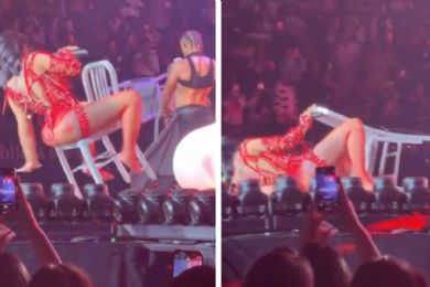 Cardi B cae en pleno concierto en Las Vegas y bromea culpando al gobierno de Trump (VIDEO)