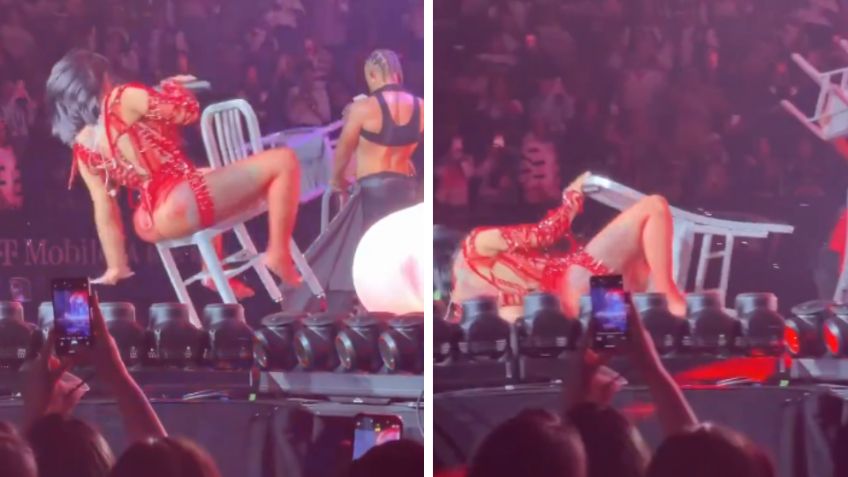 Cardi B cae en pleno concierto en Las Vegas y bromea culpando al gobierno de Trump (VIDEO)