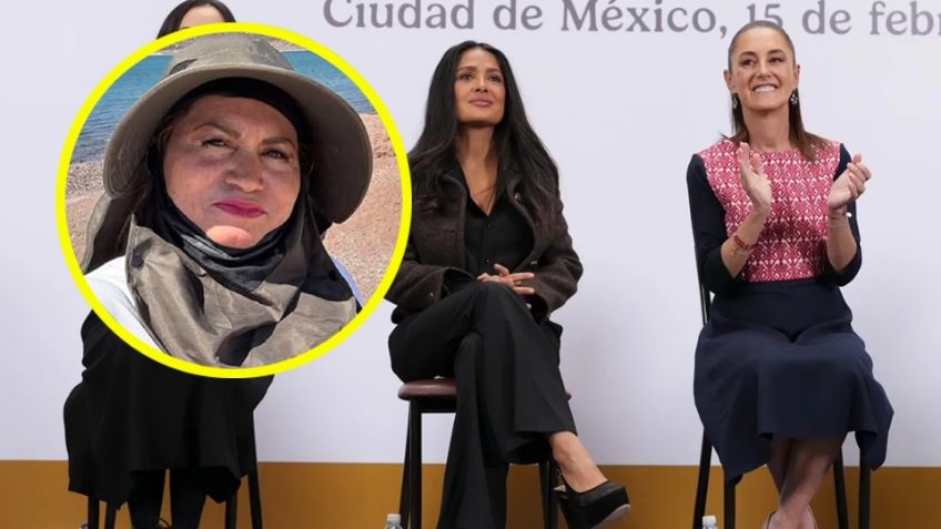 Ceci Flores se lanza contra Salma Hayek por participar en 'mañanera' de Claudia Sheinbaum
