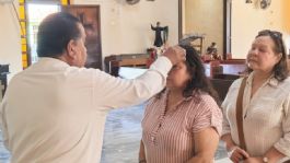 Foto que representa a Cajemenses acuden a imposición de ceniza; Felipe Pozos Lorenzini hace llamado a la comunidad católica