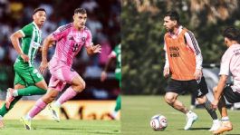 Foto que representa a Inter de Miami: Lionel Messi y Germán Berterame entrenan juntos para el inicio de la MLS 2026
