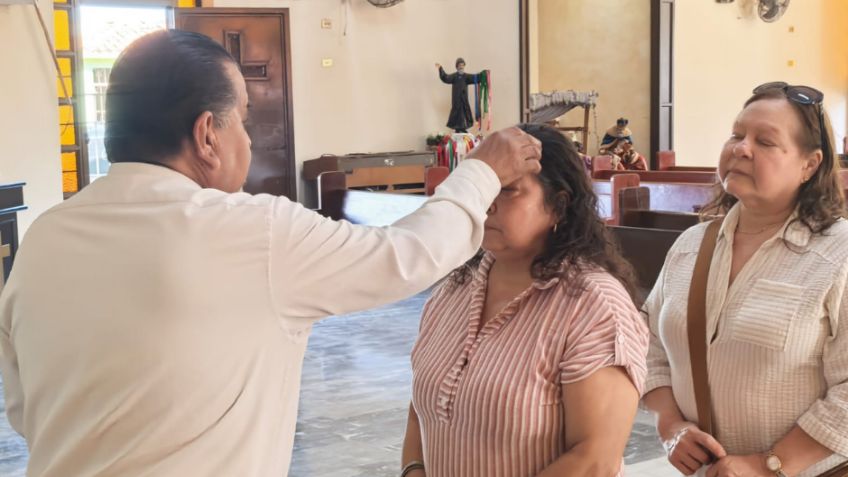 Cajemenses acuden a imposición de ceniza; Felipe Pozos Lorenzini hace llamado a la comunidad católica