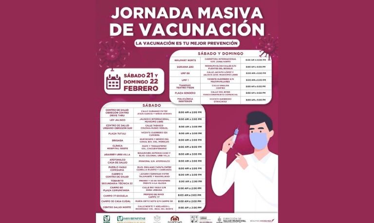¡VACÚNATE y PROTÉGETE! Gobierno de Cajeme invita a la jornada masiva de vacunación
