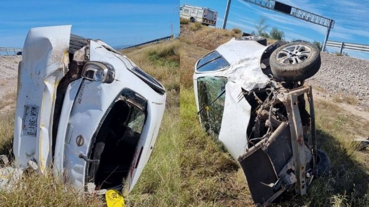 FOTOS: Choque en carretera Empalme–Ciudad Obregón entre taxi y vehículo particular deja un LESIONADO