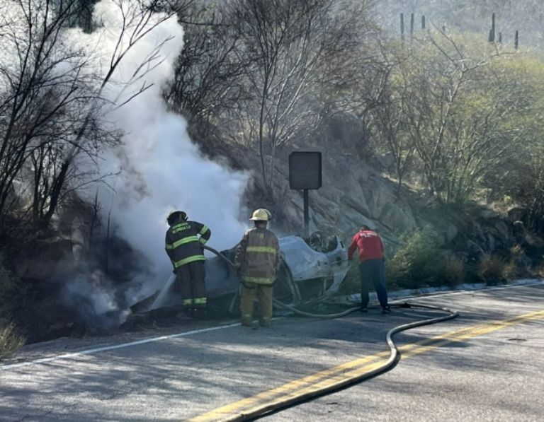Personal de Bomberos lograron sofocar las llamas 