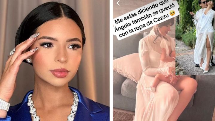FOTO romántica con Christian Nodal desata críticas: Acusan a Ángela Aguilar de 'robar' vestido a Cazzu