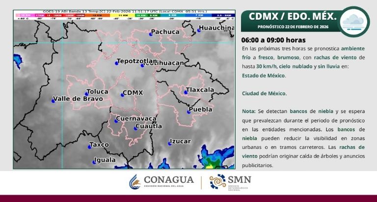 Así será el clima en CDMX este domingo. Foto: Conagua
