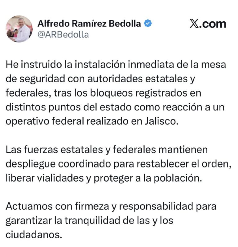 Bloqueos en Jalisco se extienden en Michoacán. Foto: X