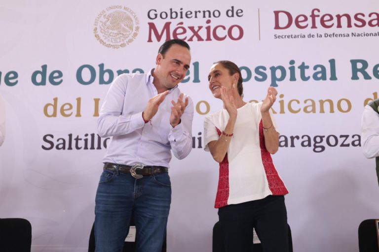 Claudia Sheinbaum y Manolo Jiménez