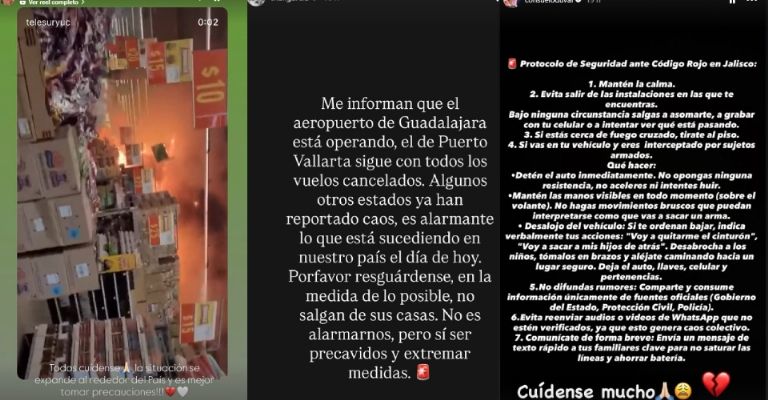 Ariadne Díaz y más famosos que se alzan ante la violencia generada por muerte de El Mencho