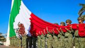 Foto ilustrativa de la nota titulada: Javier Lamarque encabeza desfile cívico-militar por el Día de la Bandera en Cajeme