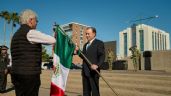 Foto ilustrativa de la nota titulada: Durazo y Sheinbaum encabezan homenaje al lábaro patrio con toma de protesta a escoltas en enlace nacional