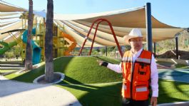 Foto que representa a Avanza segunda etapa de rescate de La Sauceda en Hermosillo; rehabilitan Museo La Burbuja con 20% de progreso