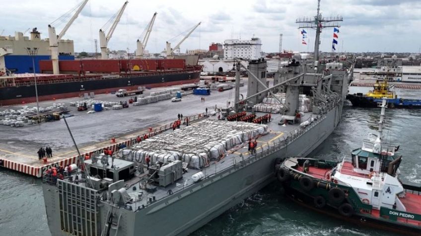 Gobierno de México envía el segundo cargamento con mil 200 toneladas de ayuda humanitaria a Cuba