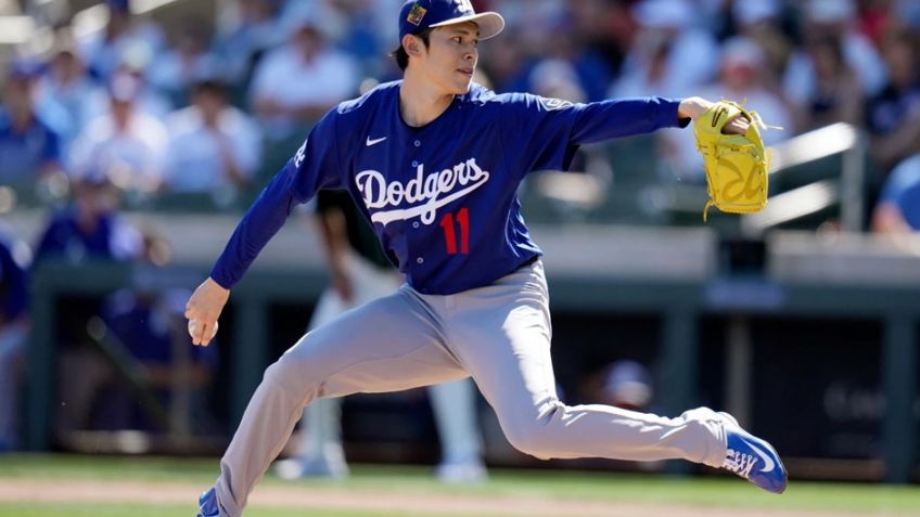 Roki Sasaki luce errático en su debut de pretemporada con Dodgers; D-backs lo apalean