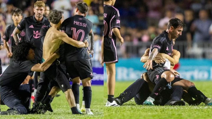 ¡Cuiden a Messi! Fan invade la cancha y derriba a la estrella del Inter de Miami en partido amistoso
