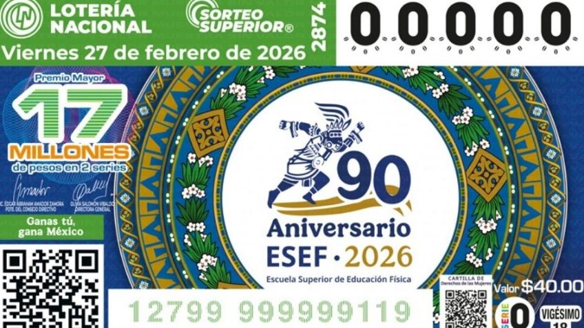 Lista COMPLETA de GANADORES del Sorteo Superior No. 2874 de la Lotería Nacional HOY viernes 27 de febrero