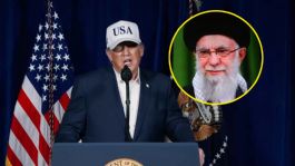 Foto que representa a Donald Trump llama a las fuerzas militares de Irán a unirse al pueblo para reconstruir el país