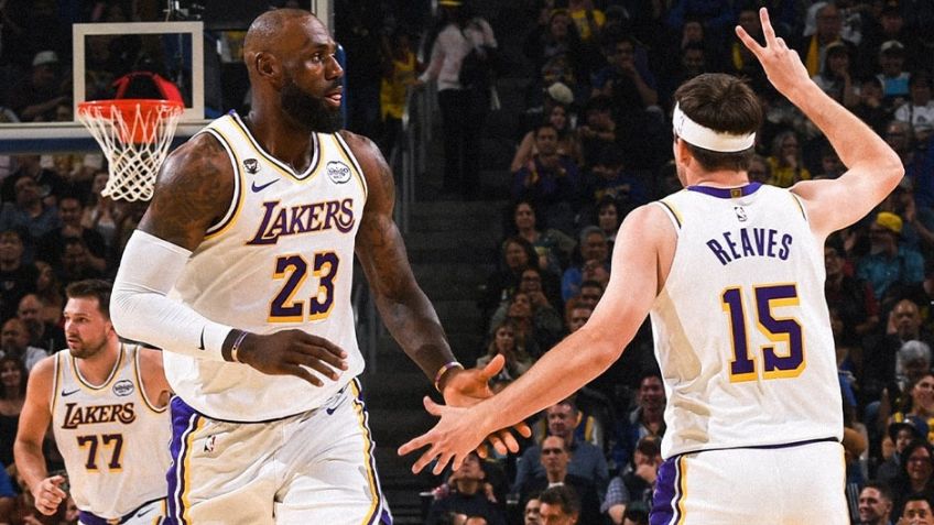 Encabezados por Doncic y James, Lakers se aprovechan de los Warriors y salen de su mala racha