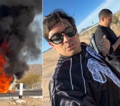 Ricardo Peralta reaparece tras accidente en carretera y revela todo; su camioneta se incineró