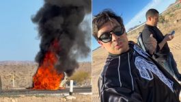 Foto que representa a Ricardo Peralta reaparece tras accidente en carretera y revela todo; su camioneta se incineró