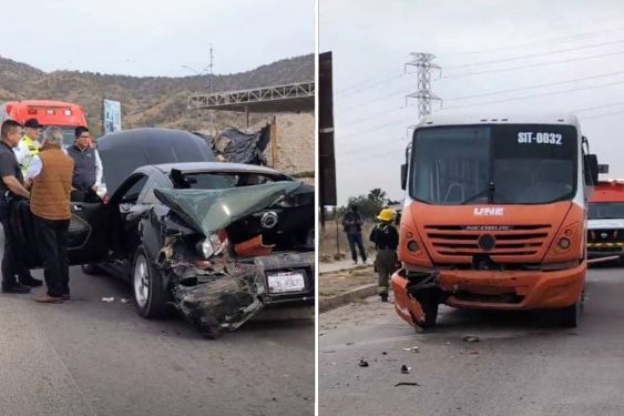 Imprudencia al volante provoca choque múltiple y deja 10 lesionados en el norte de Hermosillo