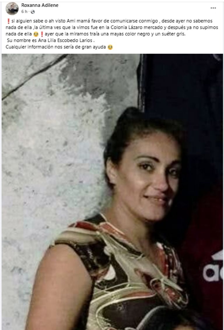 Alarma en Ciudad Obregón: Reportan desaparición de Ana Lilia Escobedo Larios; su hija pide ayuda