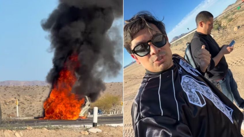 Ricardo Peralta reaparece tras accidente en carretera y revela todo; su camioneta se incineró