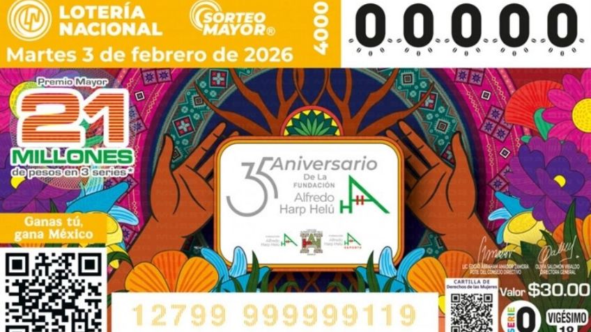 Lotería Nacional: Lista COMPLETA de GANADORES del Sorteo Mayor No. 4000 de HOY martes 3 de febrero