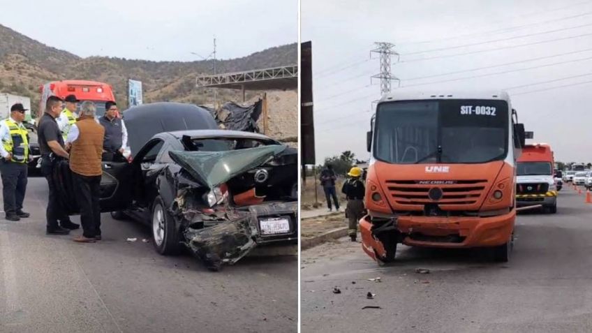 Imprudencia al volante provoca choque múltiple y deja 10 lesionados en el norte de Hermosillo