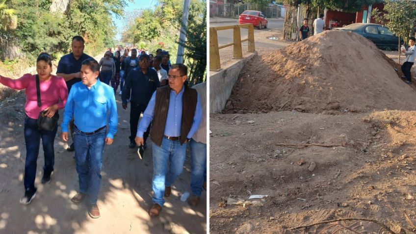 Vecinos de la colonia Tetanchopo denuncian la invasión de un canal de riego en Navojoa