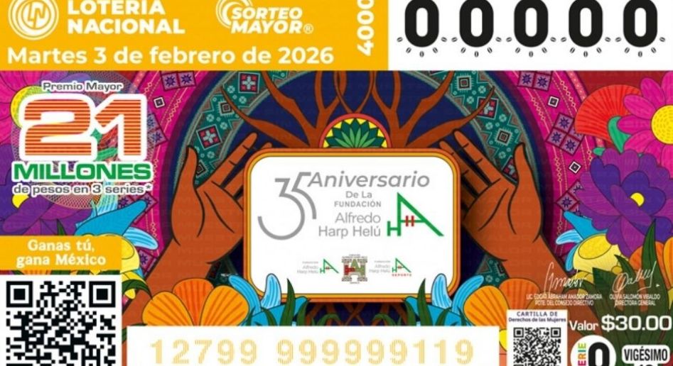 Lotería Nacional: Lista COMPLETA de GANADORES del Sorteo Mayor No. 4000 de HOY martes 3 de febrero