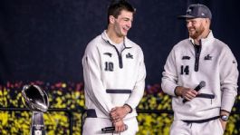 Foto que representa a Maye y Darnold encabezan el Super Bowl: Ambos mariscales buscan su primer Vince Lombardi